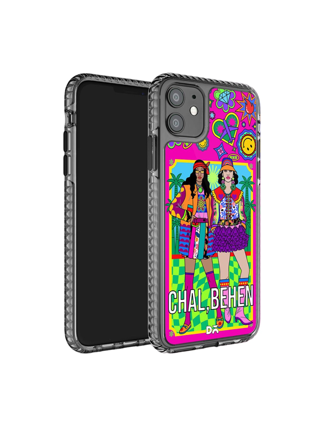 

DailyObjects Printed iPhone 11 Super Slim Back Case, Pink
