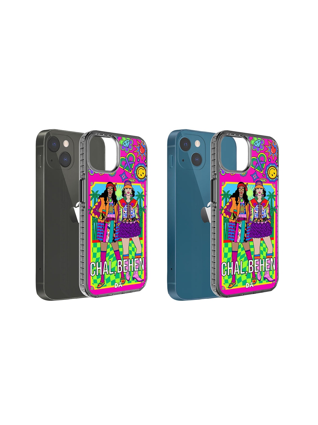 

DailyObjects Printed iPhone 14 Super Slim Back Case, Pink