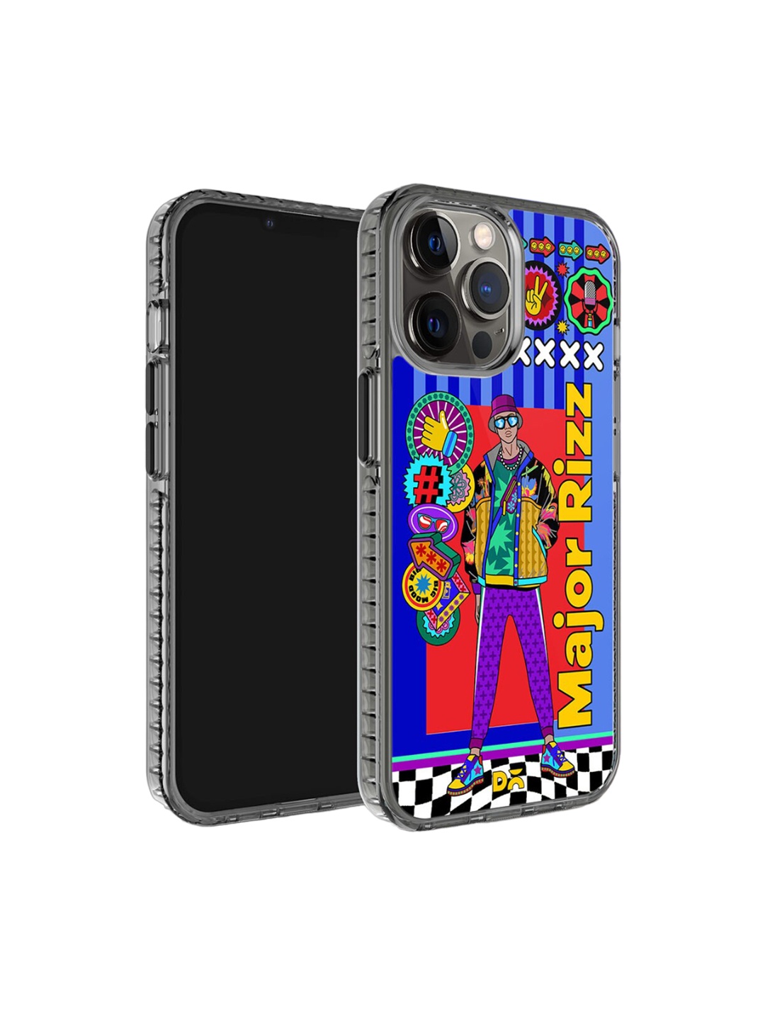 DailyObjects Major Rizz Printed iPhone 12 Pro Max Super Slim Back Case, Blue