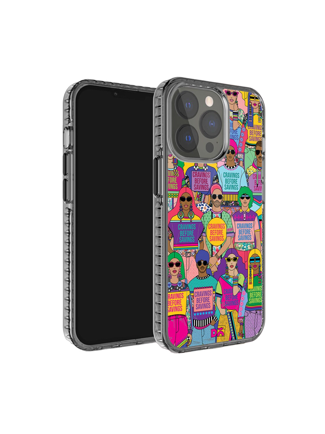 

DailyObjects Stride 2.0 Printed Impact Resistant IPhone 15 Pro Max Case Cover, Pink