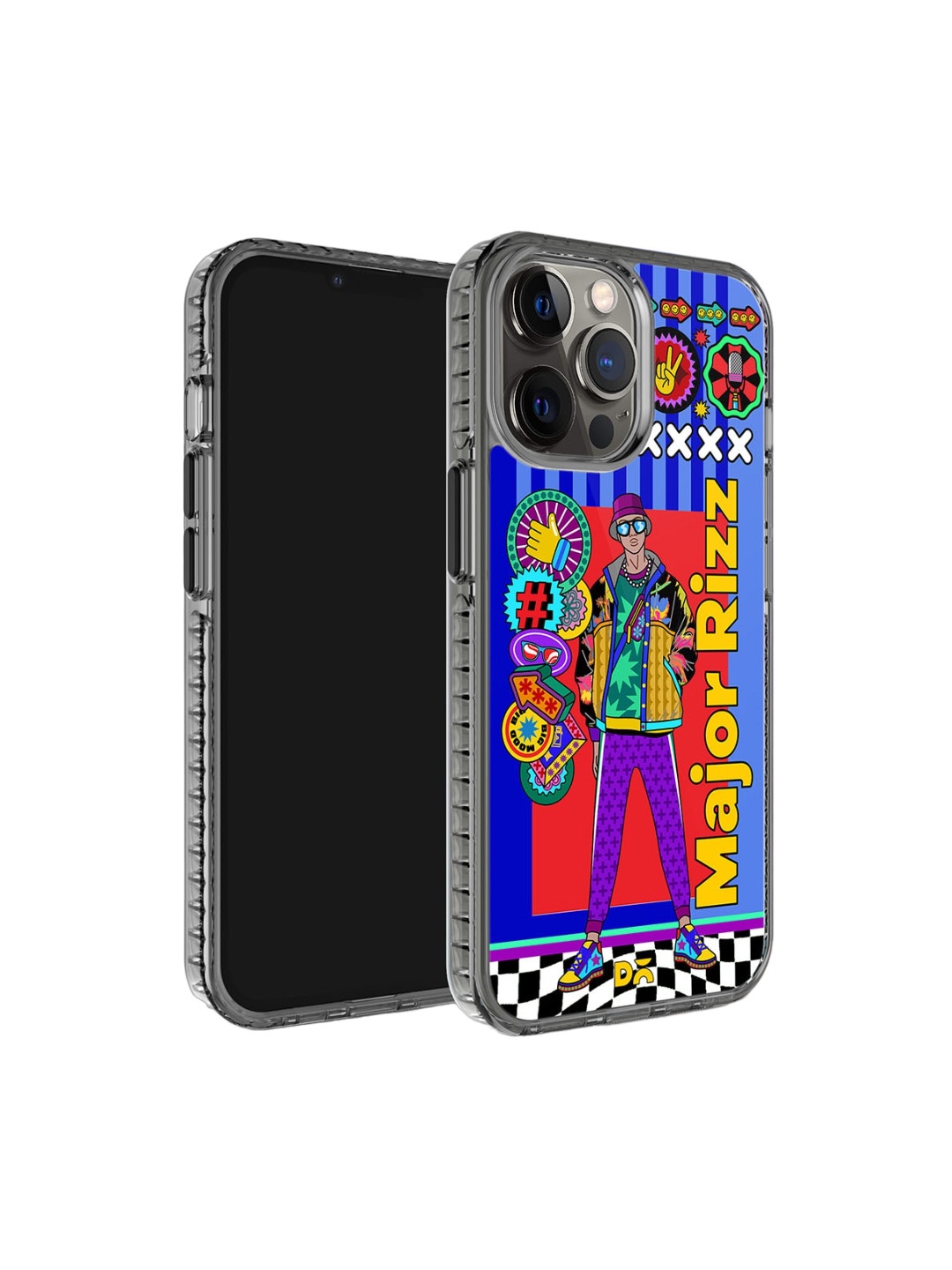 

DailyObjects Major Rizz Printed Impact Resistant iphone 12 Pro Max Phone Case Cover, Blue