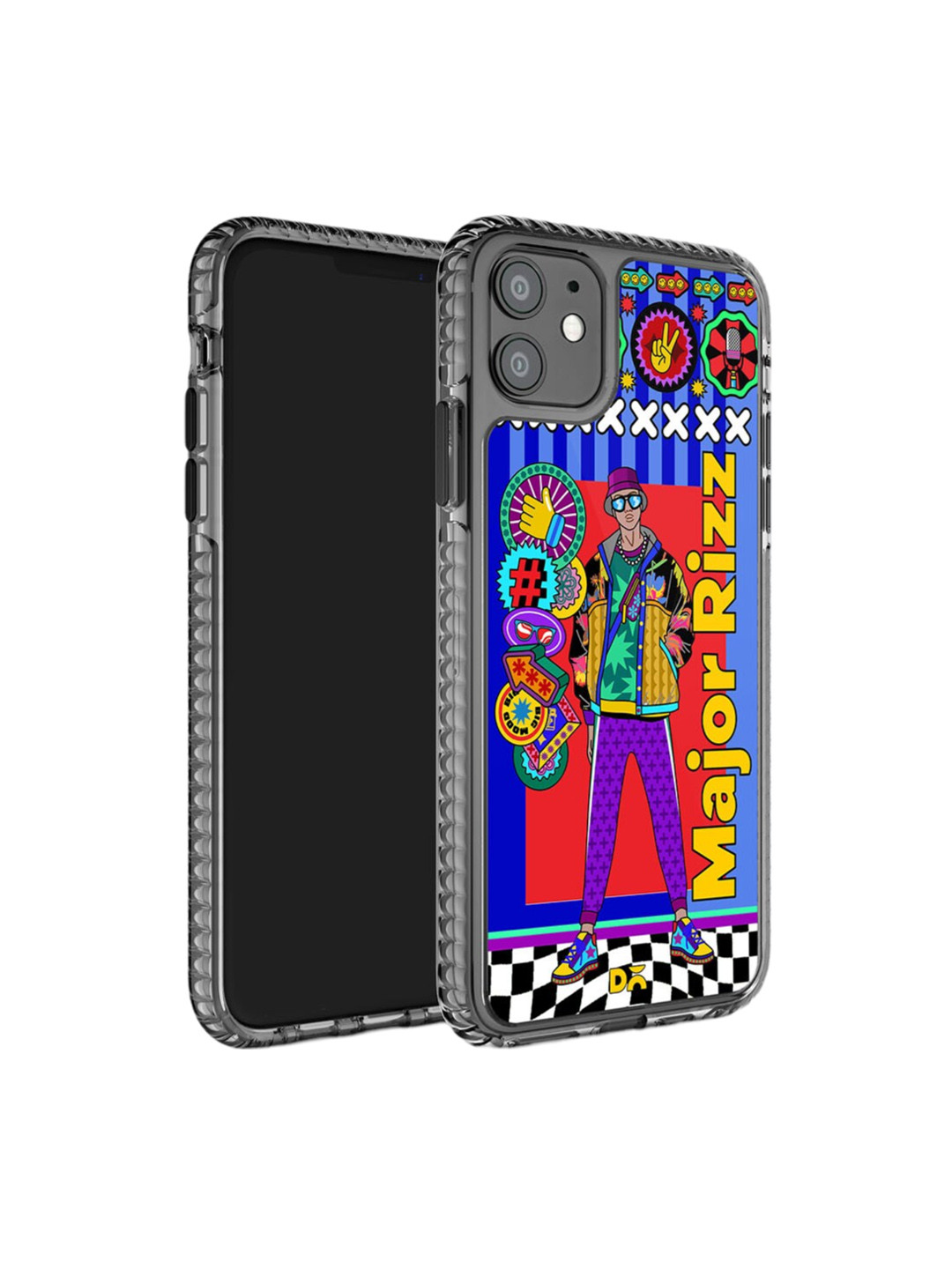 

DailyObjects Printed Impact Resistant iPhone 11 Super Slim Back Case, Black