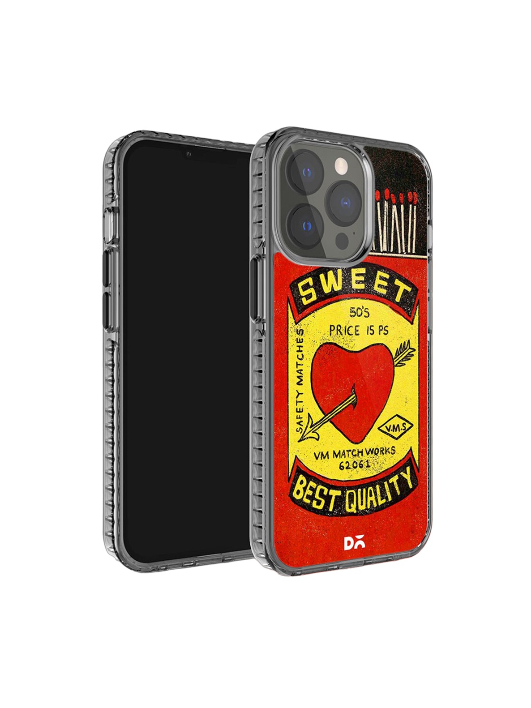 

DailyObjects Sweet Matchbox Stride iPhone 15 Pro Back Case Cover, Red
