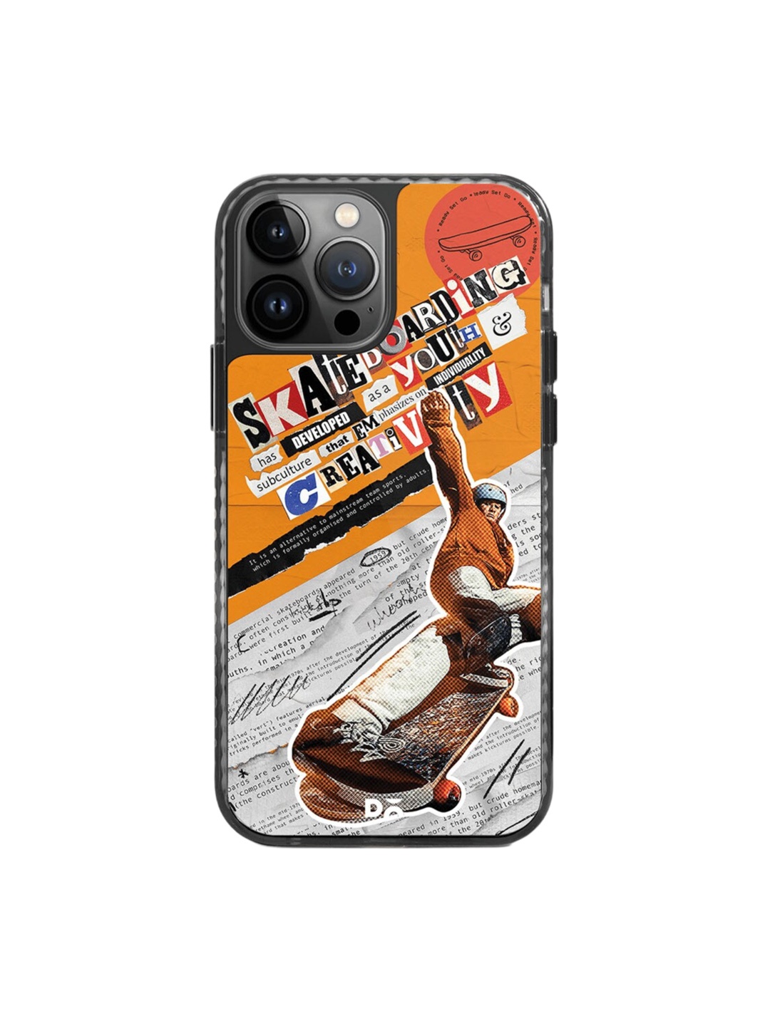

DailyObjects Skater Subculture Stride 2.0 iPhone 14 Pro Case Cover, Orange
