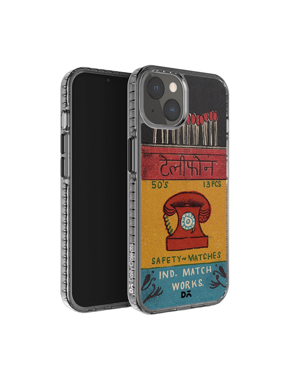 

DailyObjects Telephone Matchbox Printed iPhone 14 Plus Mobile Cover, Mustard
