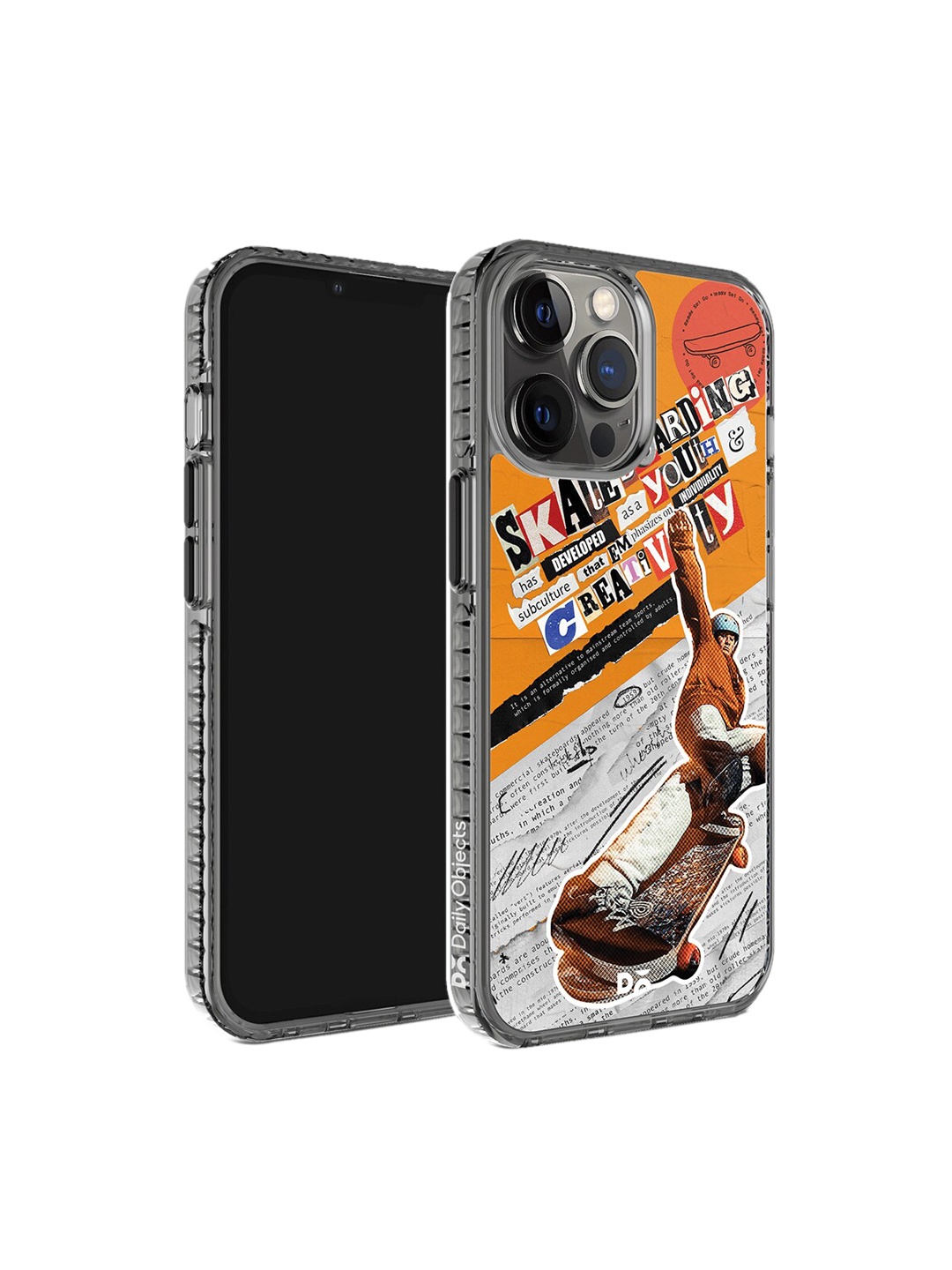 

DailyObjects Typography Printed Impact Resistant iphone 12 Pro Phone Back Case Cover, Orange