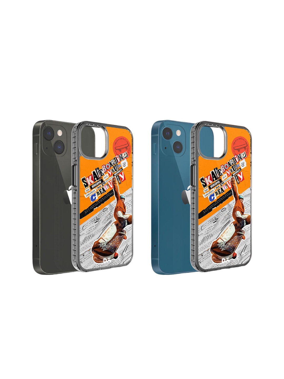

DailyObjects Skater Subculture Stride 2.0 iPhone 15 Case Cover, Orange