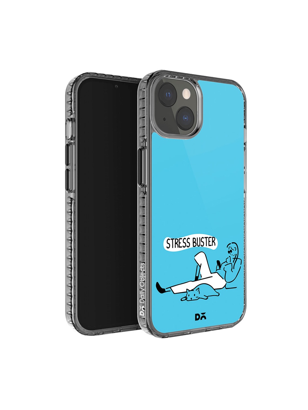 

DailyObjects Printed iPhone 14 Plus Super Slim Back Case, Blue