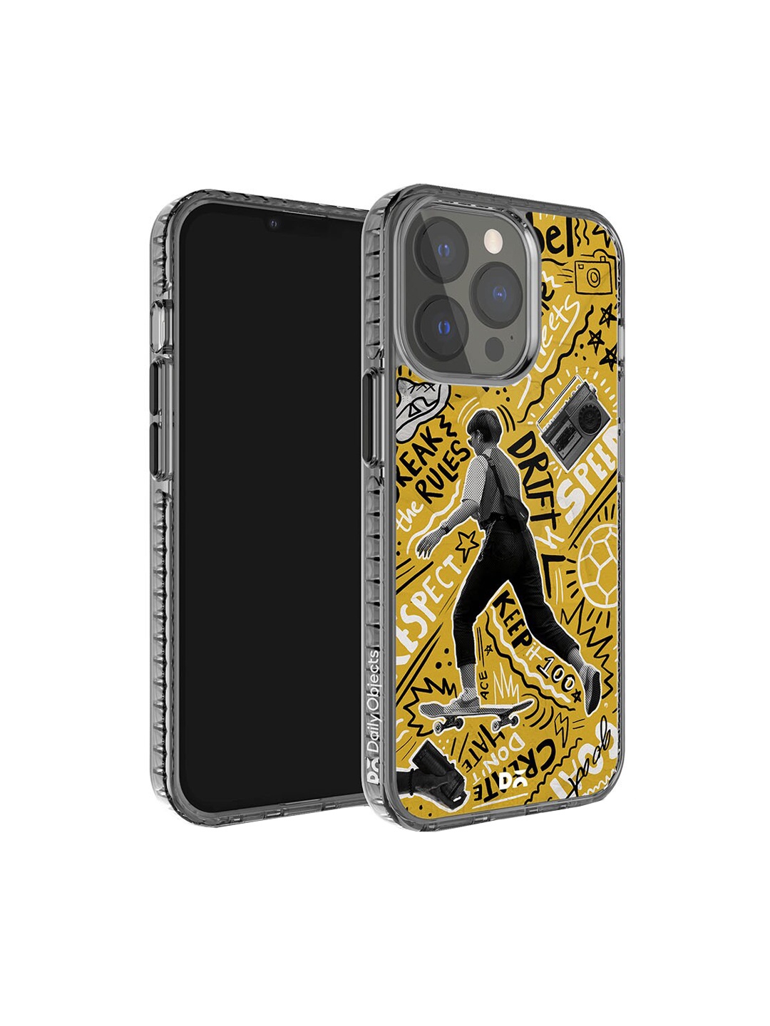 

DailyObjects Rule The Streets Printed Rule The Streets Stride iPhone 13 Pro Max Phone Case, Yellow