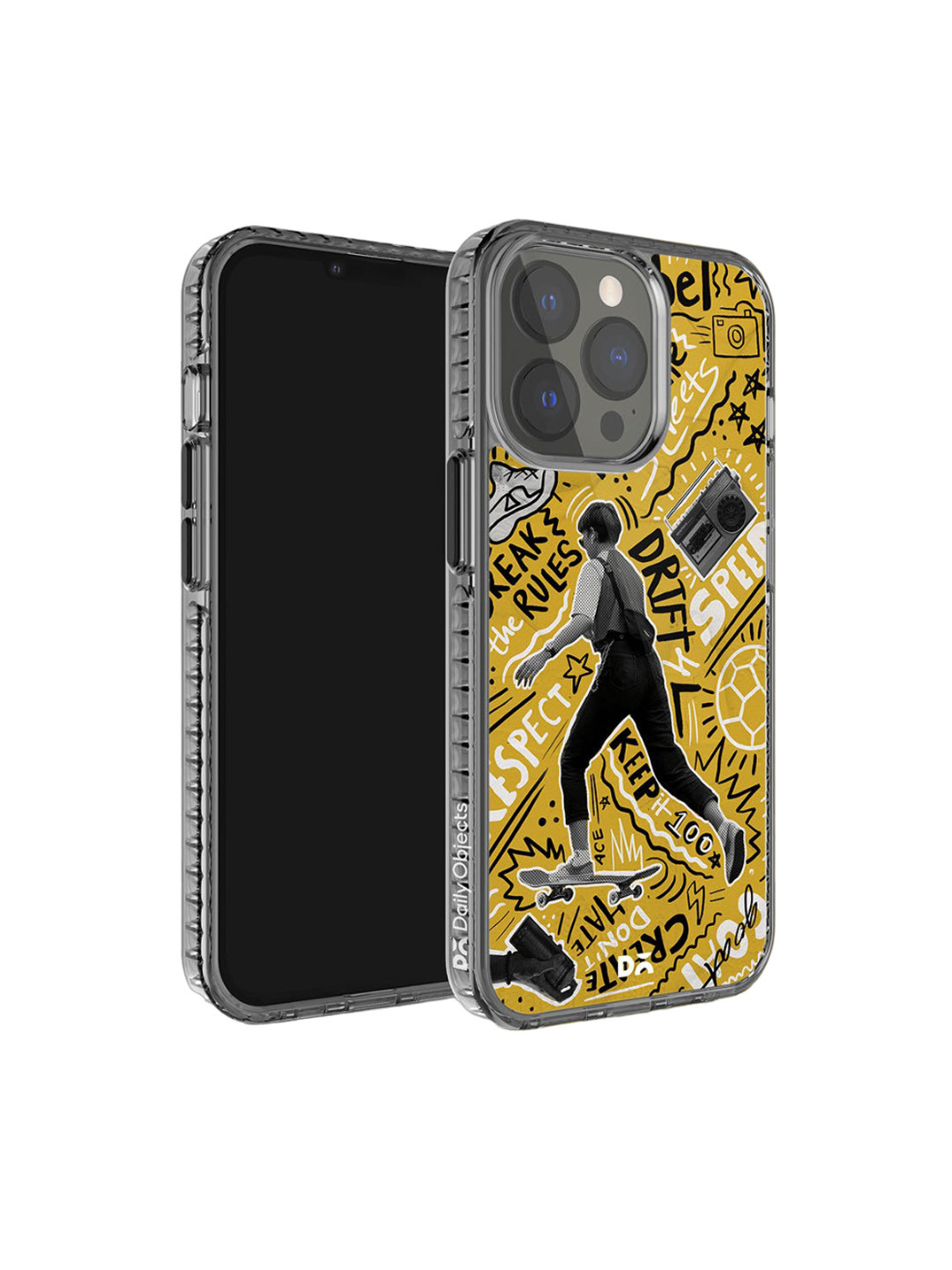 

DailyObjects The Streets Stride Impact Resistant iPhone 14 Pro Phone Case Cover, Yellow