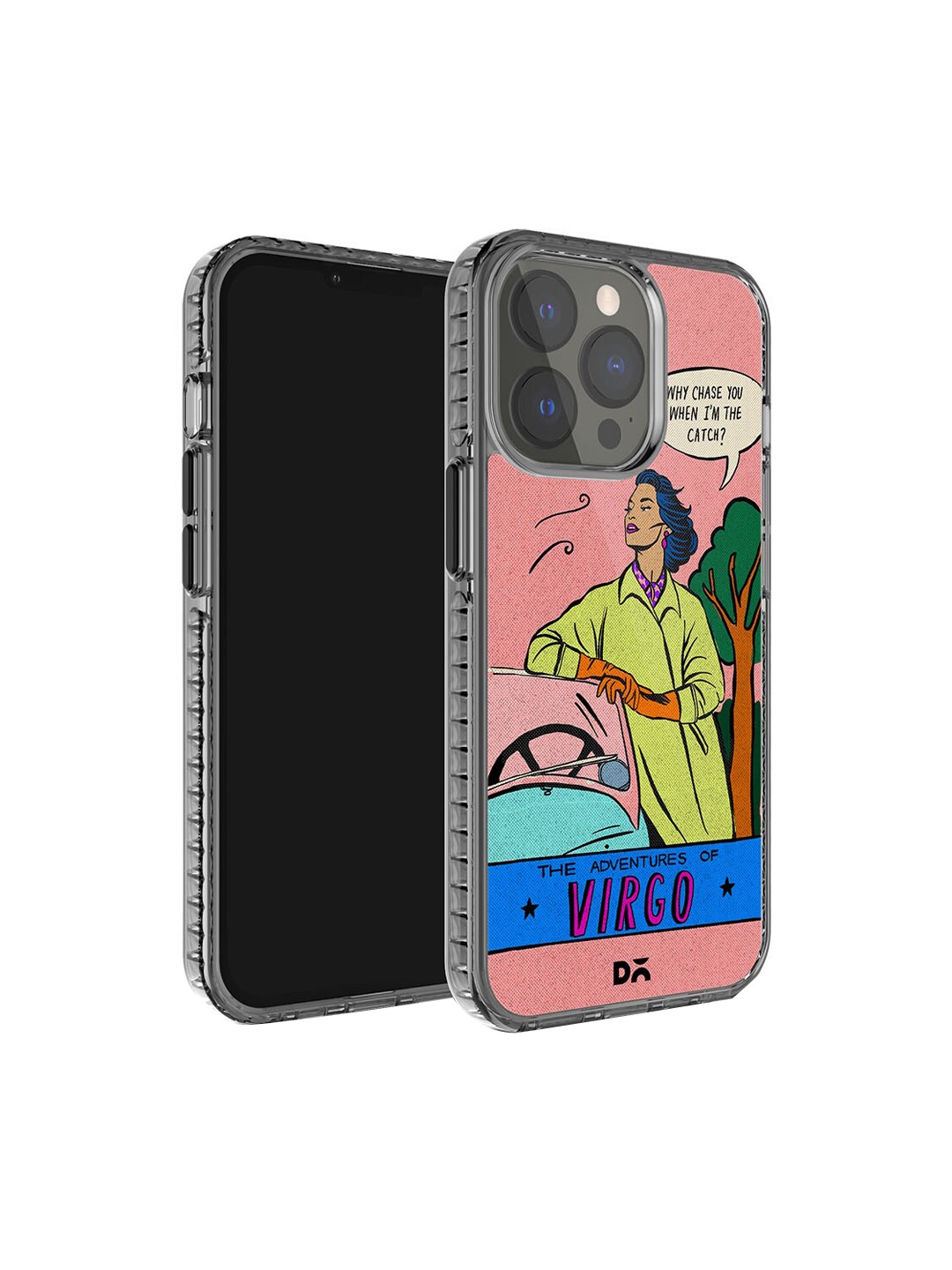 

DailyObjects Stride 2.0 Virgo Printed iPhone 15 Pro Max Phone Case Cover, Pink