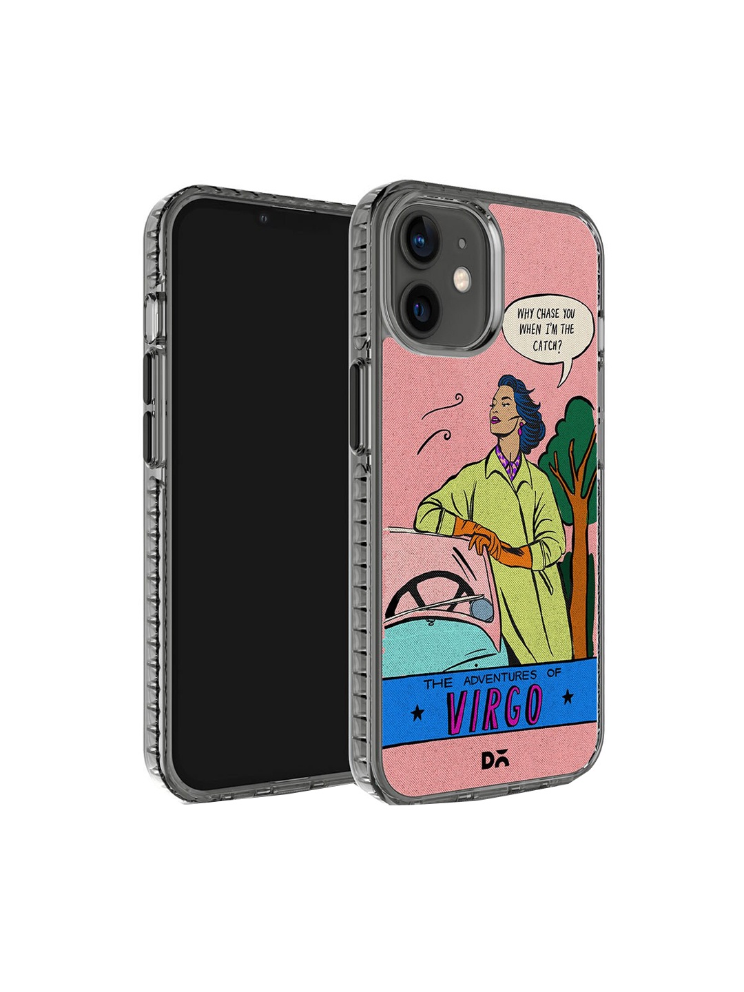 

DailyObjects Printed Impact Resistant iPhone 12 Mini Back Case, Pink
