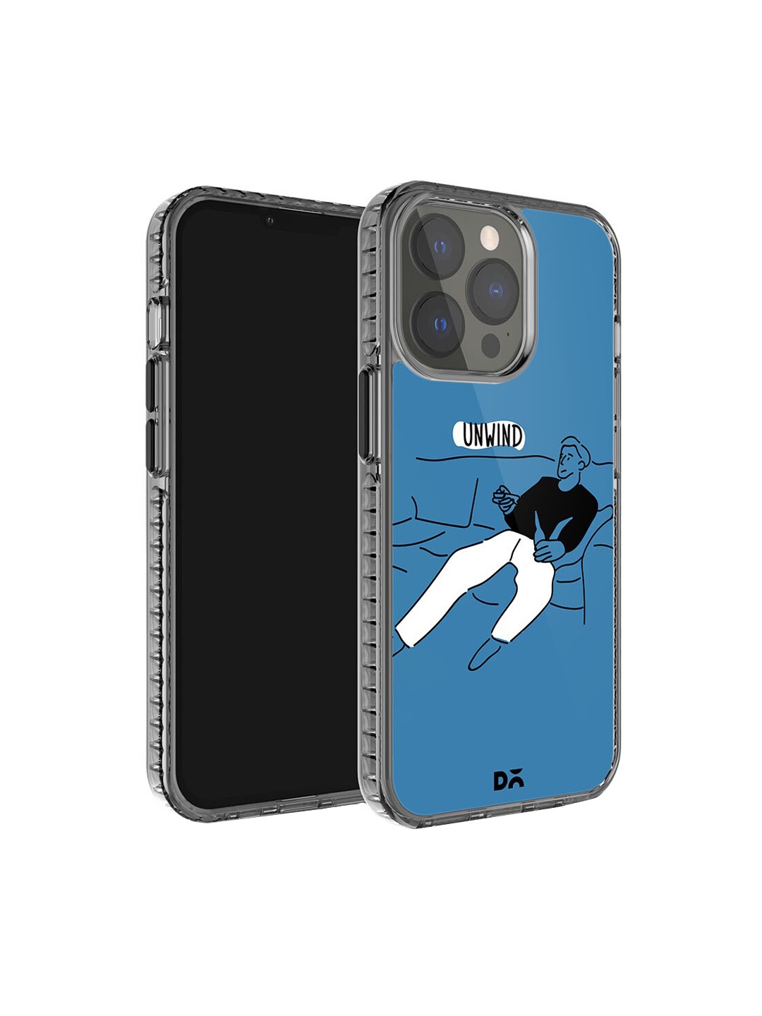 

DailyObjects Graphic Printed iPhone 15 Pro Phone Case, Blue