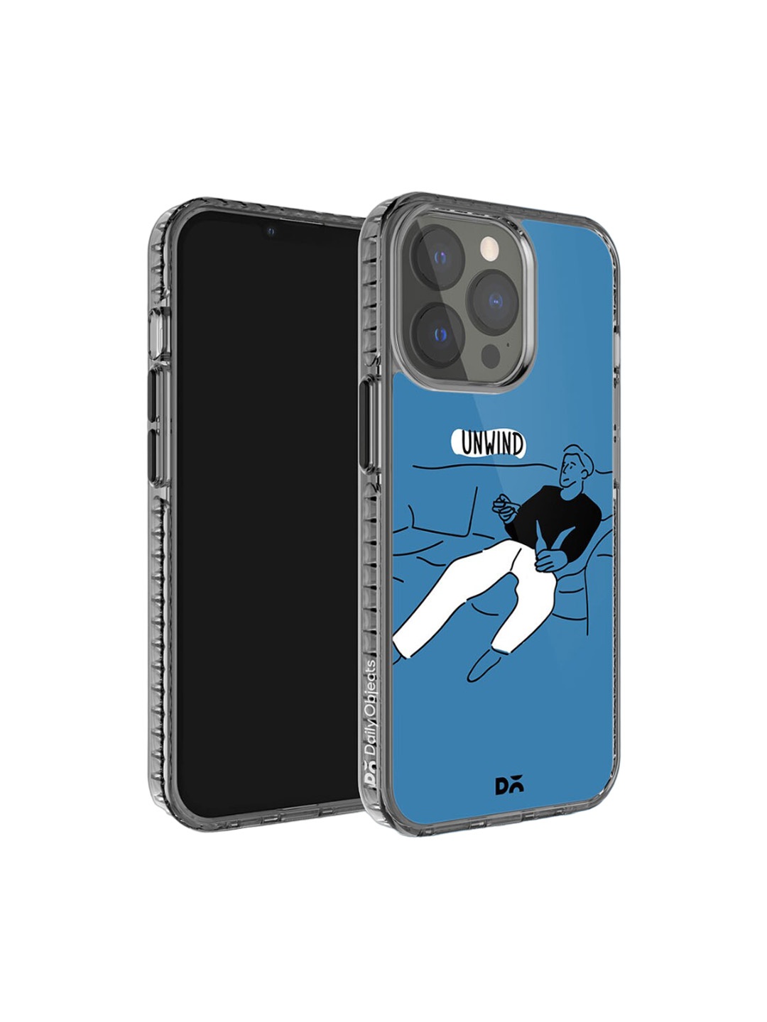 

DailyObjects Graphic Printed Unwinder Stride 2.0 iPhone 14 Pro Phone Case, Blue