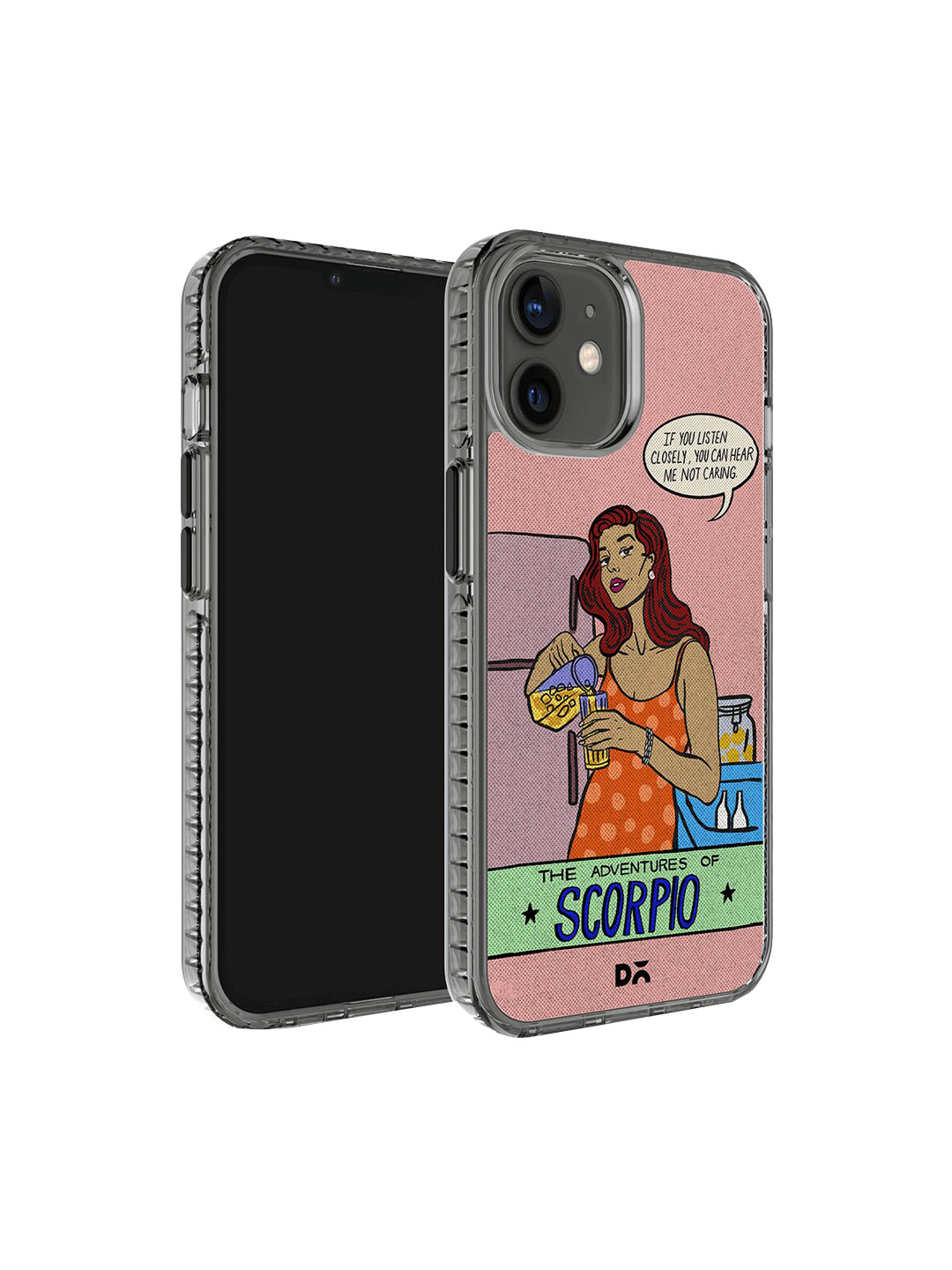 

DailyObjects Stride 2.0 Scorpio Printed iPhone 12 Mini Phone Case Cover, Pink