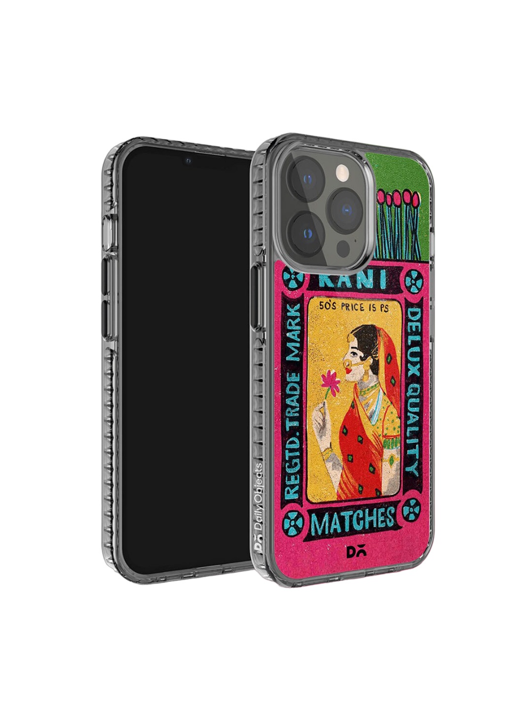 

DailyObjects Printed iPhone 14 Pro Super Slim Back Case, Pink