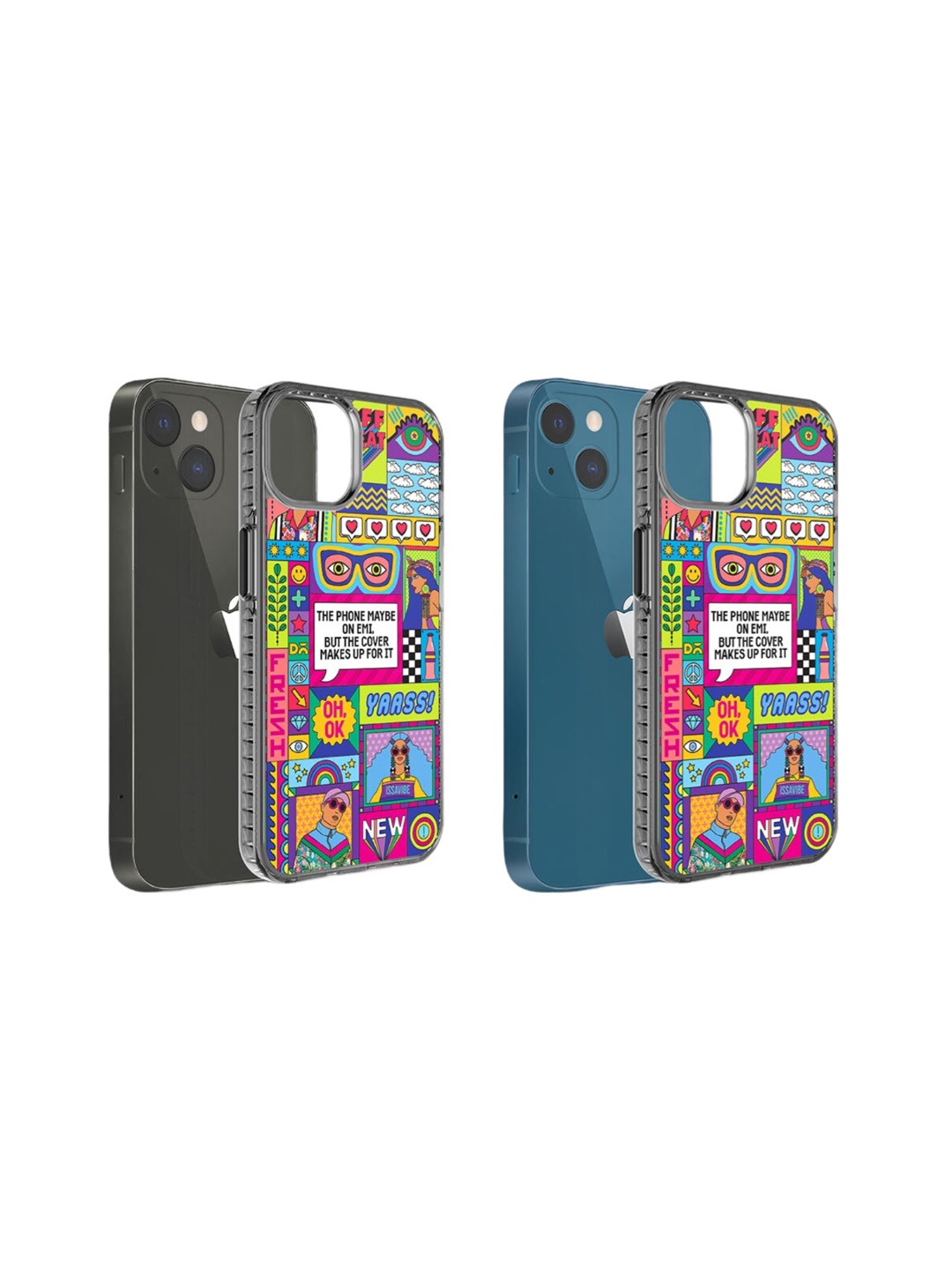 

DailyObjects Printed Impact Resistant iPhone 15 Plus Phone Case Cover, Black