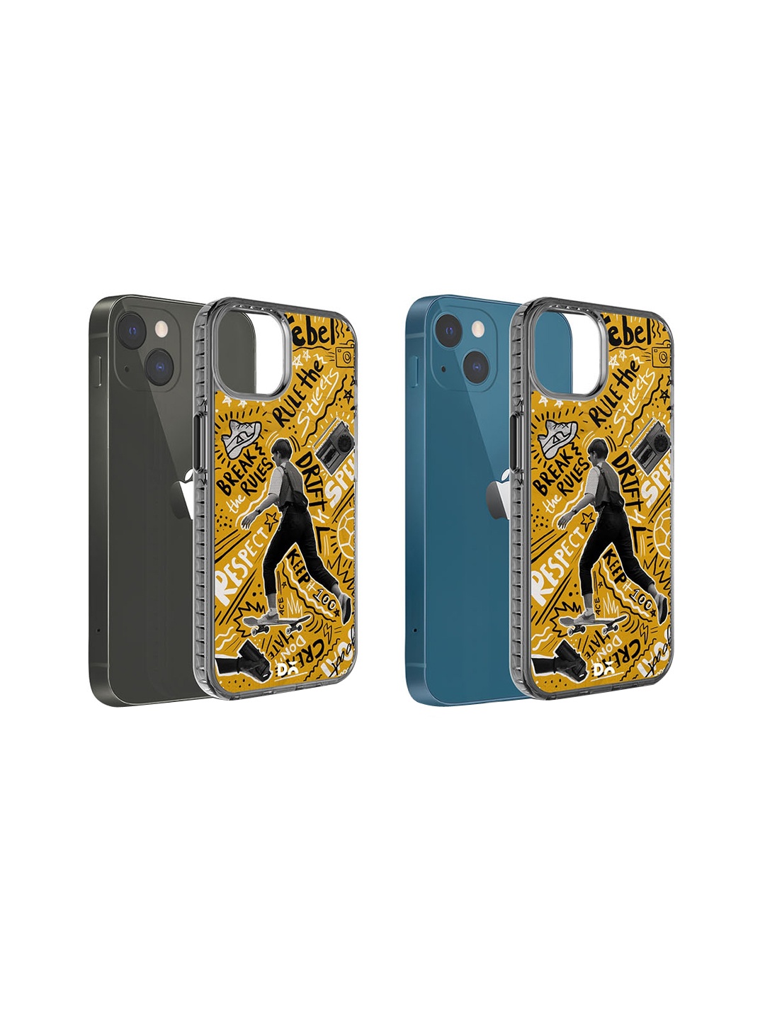 

DailyObjects Rule The Streets Printed iPhone 15 Case Cover, Mustard