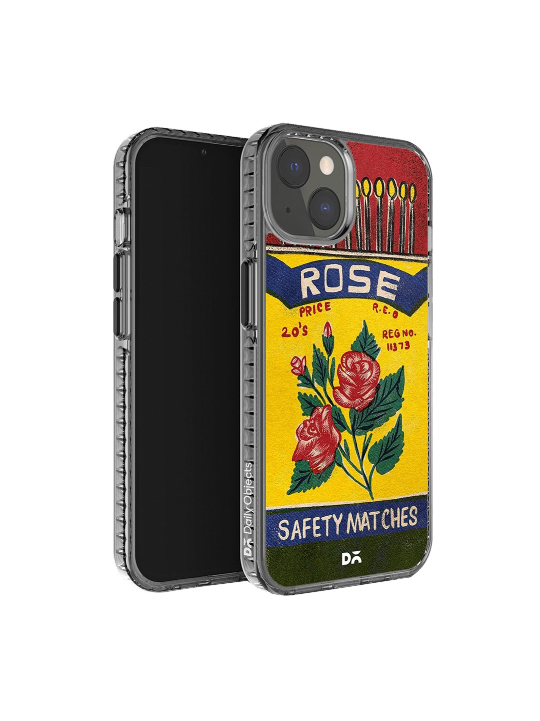 

DailyObjects Rose Matchbox Printed iPhone 14 Plus Super Slim Back Case, Yellow