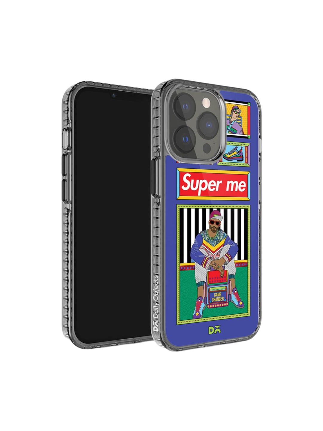 

DailyObjects Stride 2.0 Super Gamechanger Printed iPhone 14 Pro Phone Case Cover, Blue