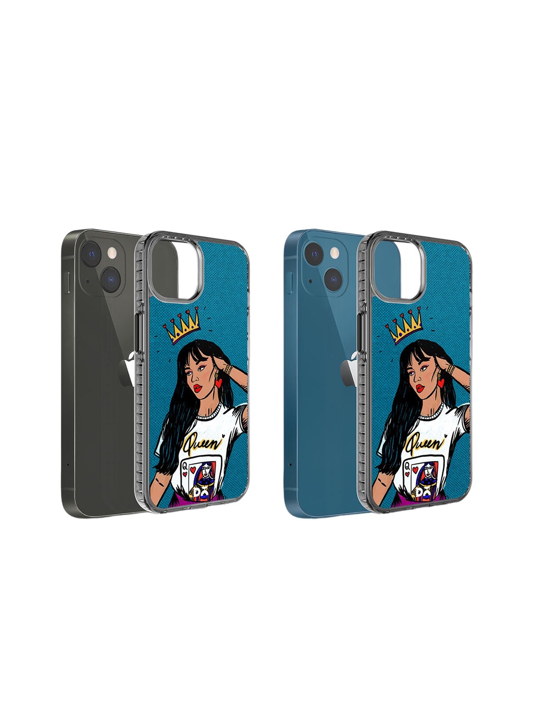 

DailyObjects Queen Babe Stride 2.0 iPhone 15 Plus Mobile Cover, Blue