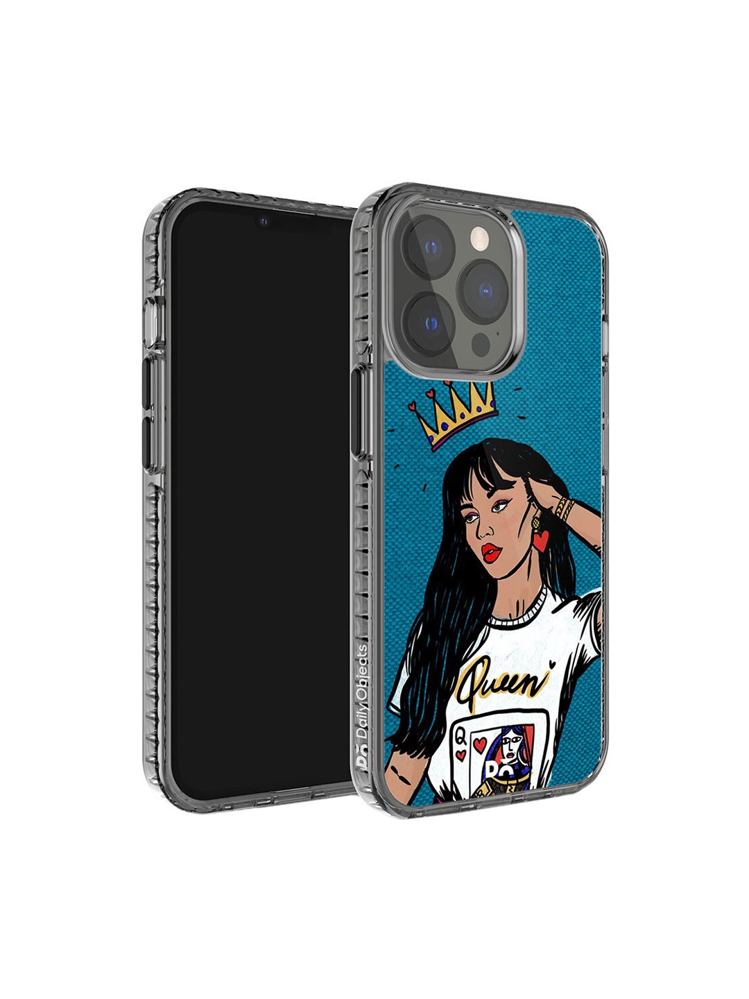 

DailyObjects Queen Babe Printed Stride 2.0 iPhone 14 Pro Phone Case, Blue