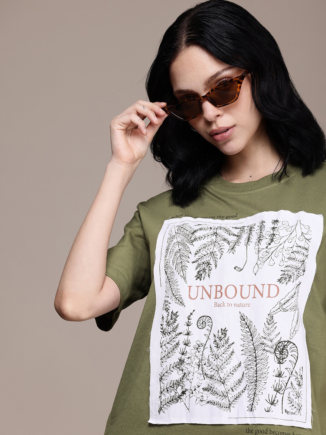

The Roadster Life Co. Applique Boxy T-shirt, Olive