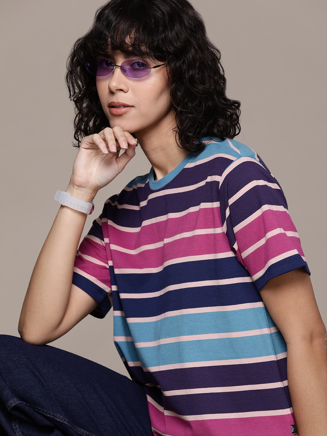 

The Roadster Lifestyle Co. Striped T-shirt, Pink