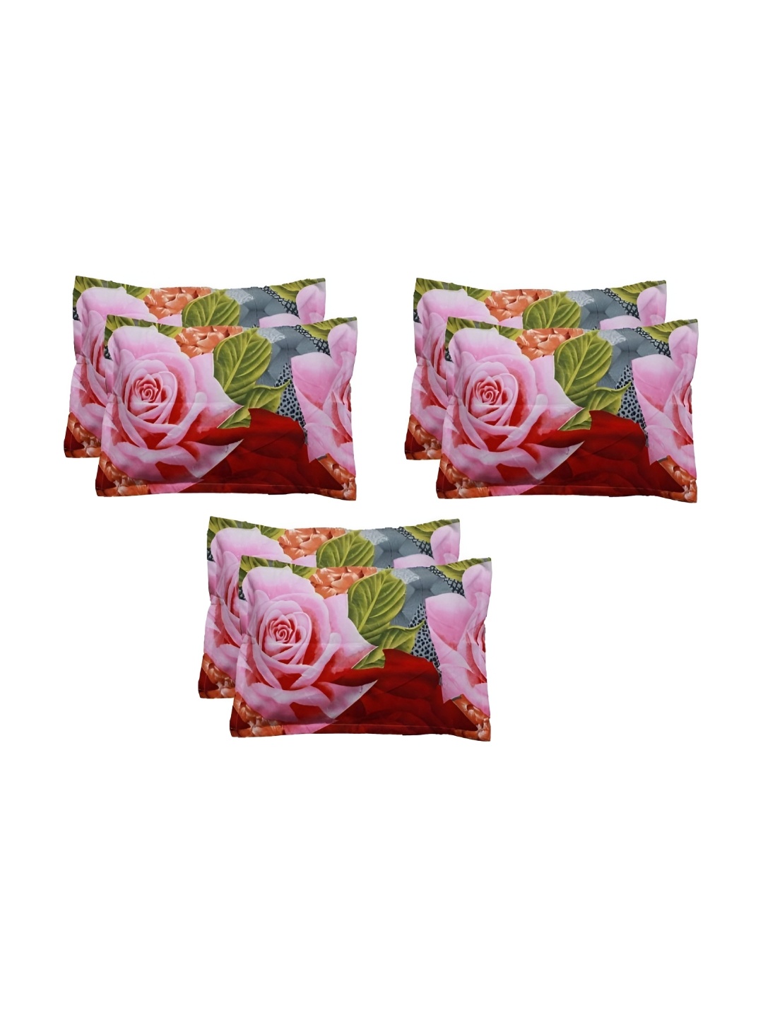

Supreme Home Collective Pink 6 Pieces Abstract Pure Cotton Rectangle Pillow Covers