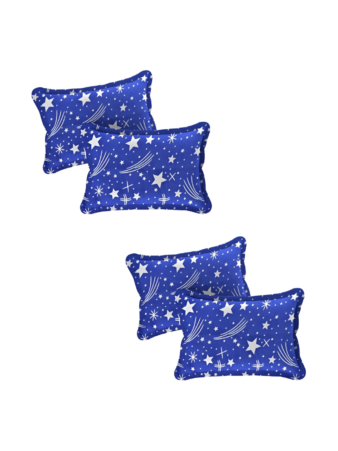 

Supreme Home Collective Blue 4 Pieces Abstract Pure Cotton Rectangle Pillow Covers