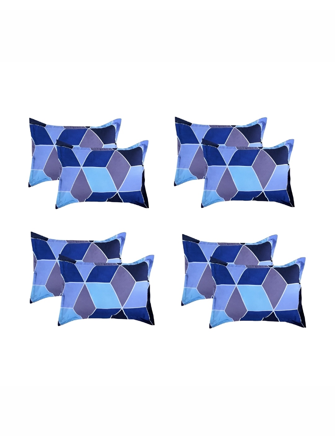 

Supreme Home Collective Blue 8 Pieces Abstract Pure Cotton Rectangle Pillow Covers