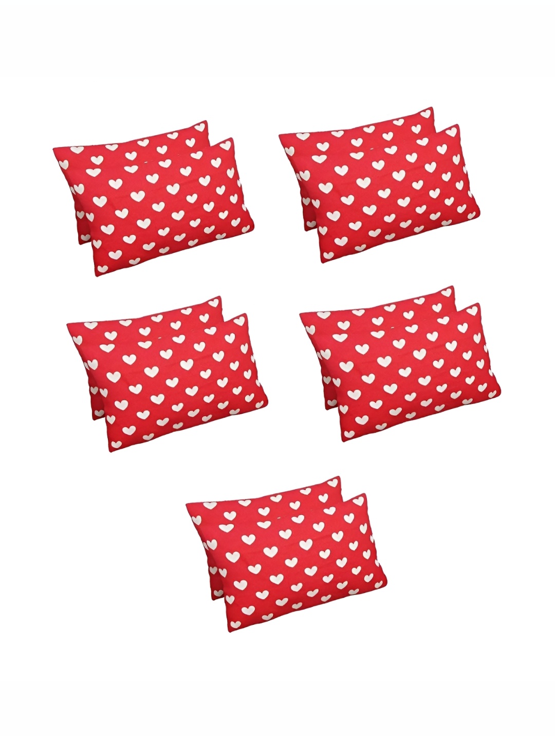 

Supreme Home Collective Red 10 Pieces Abstract Pure Cotton Rectangle Pillow Covers