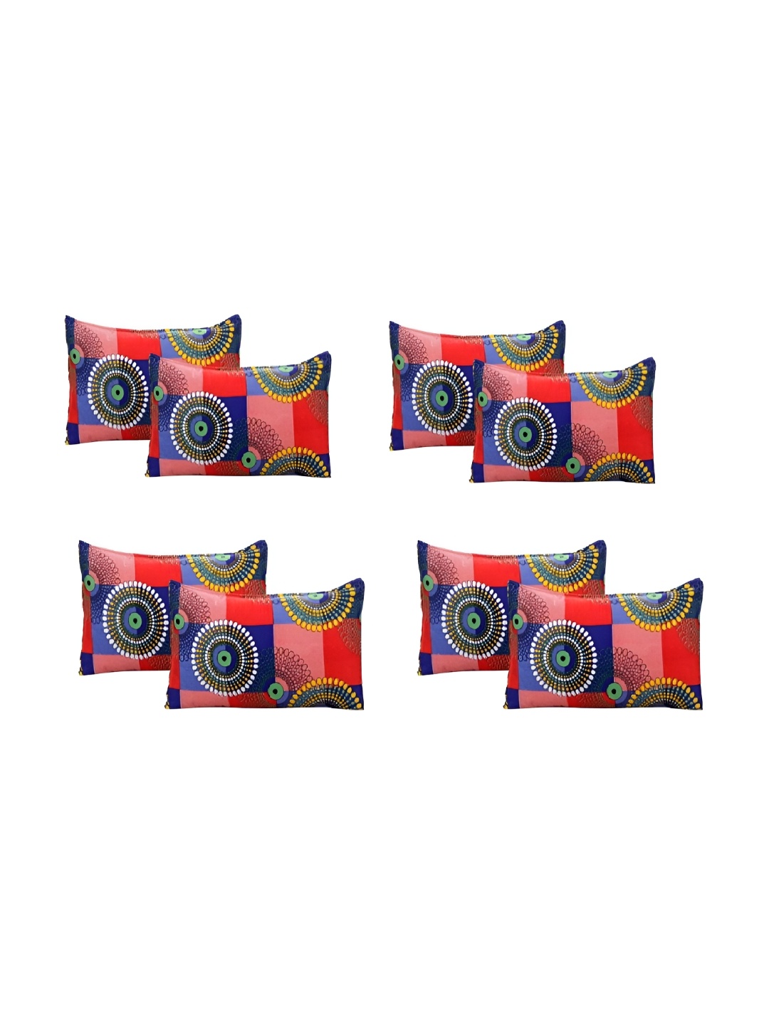 

Supreme Home Collective Red 8 Pieces Abstract Pure Cotton Rectangle Pillow Covers