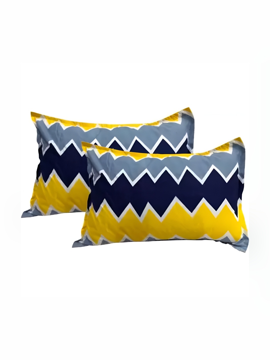 

Supreme Home Collective Yellow 2 Pieces Abstract Pure Cotton Rectangle Pillow Covers