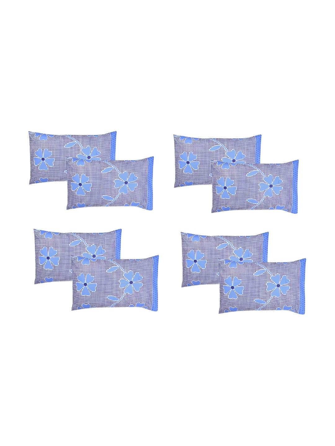 

Supreme Home Collective Blue 8 Pieces Abstract Pure Cotton Rectangle Pillow Covers