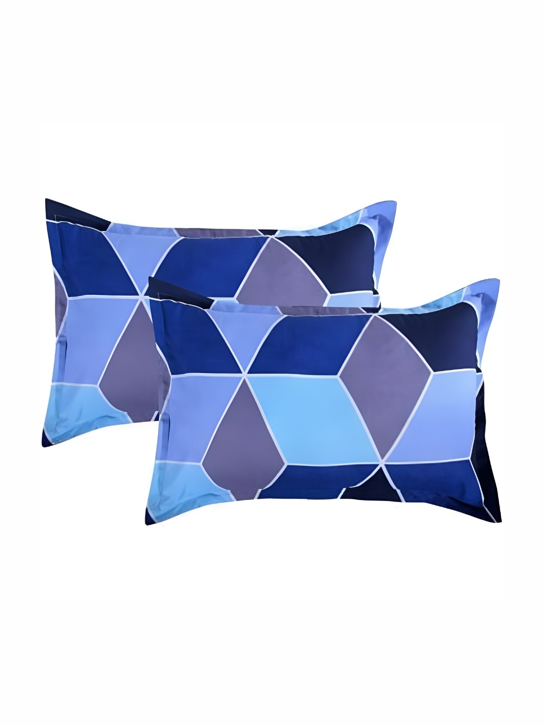 

Supreme Home Collective Blue 2 Pieces Abstract Pure Cotton Rectangle Pillow Covers