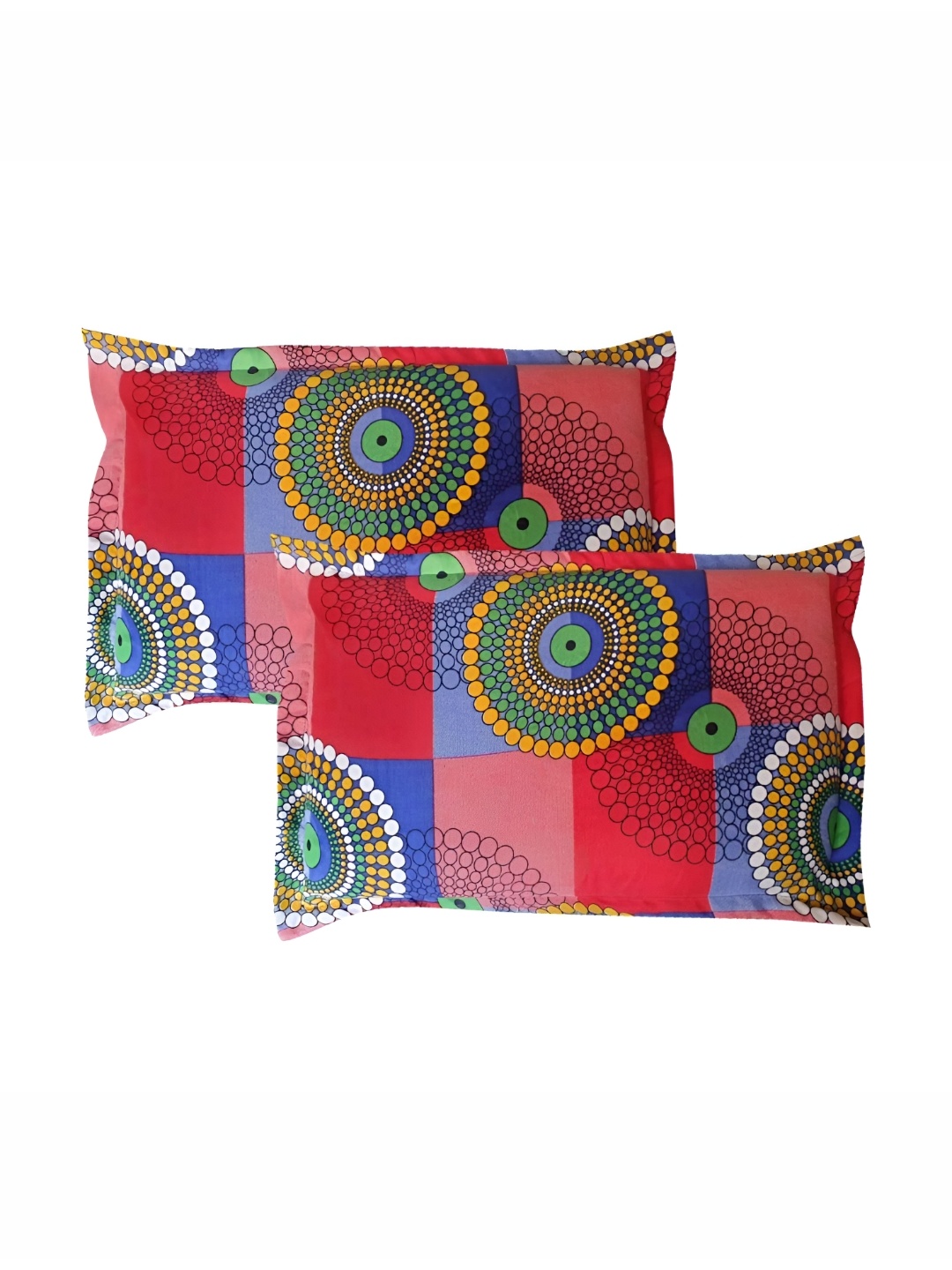 

Supreme Home Collective Red 2 Pieces Abstract Pure Cotton Rectangle Pillow Covers