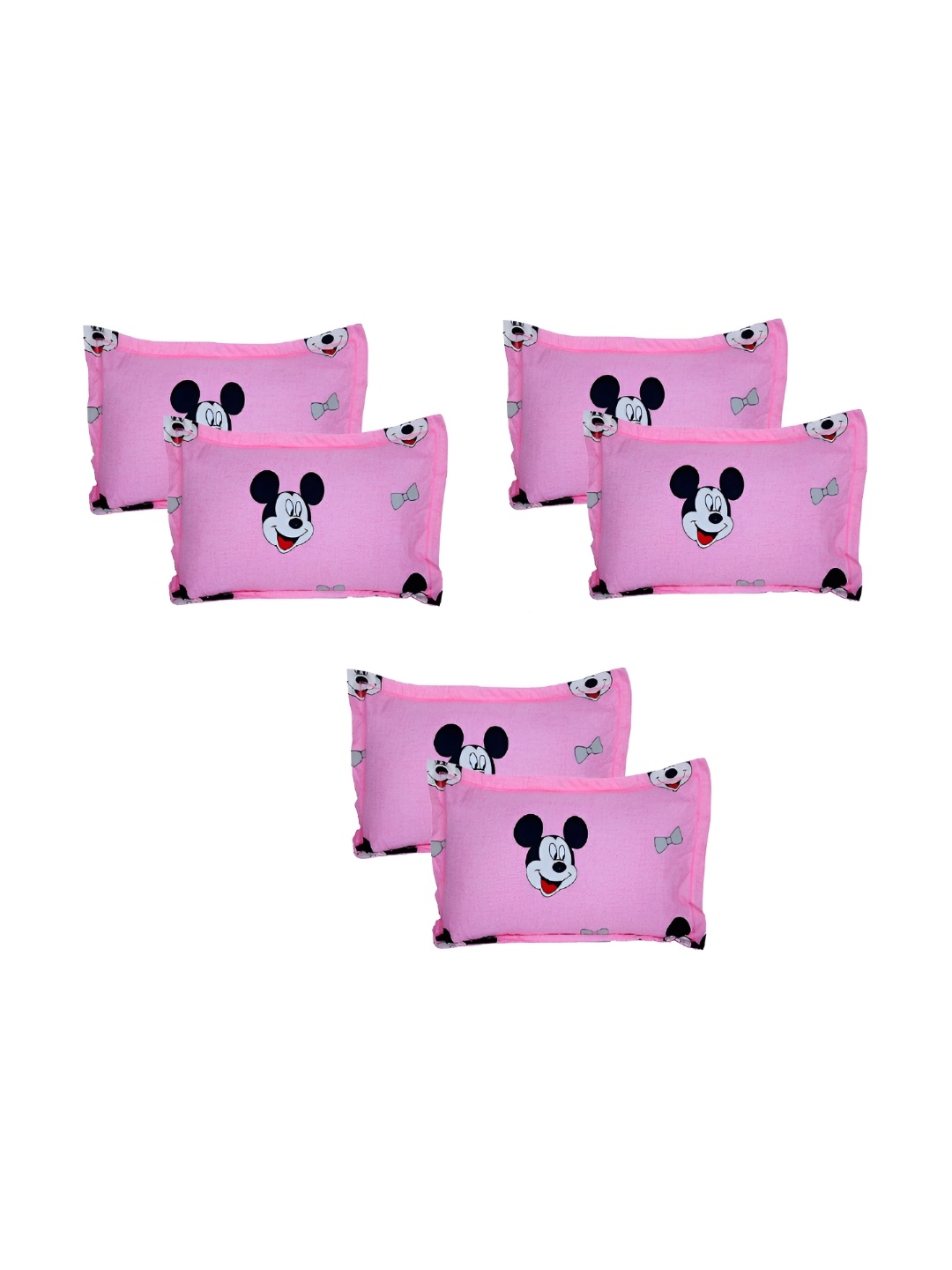 

Supreme Home Collective Pink 6 Pieces Abstract Pure Cotton Rectangle Pillow Covers