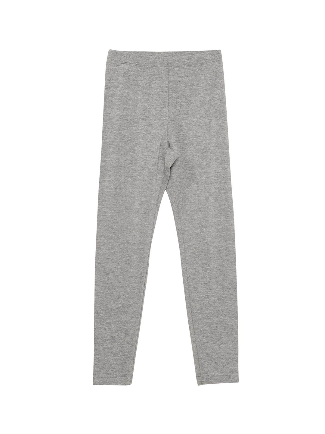 

KIABI Girls Mid-Rise Cotton Trousers, Grey