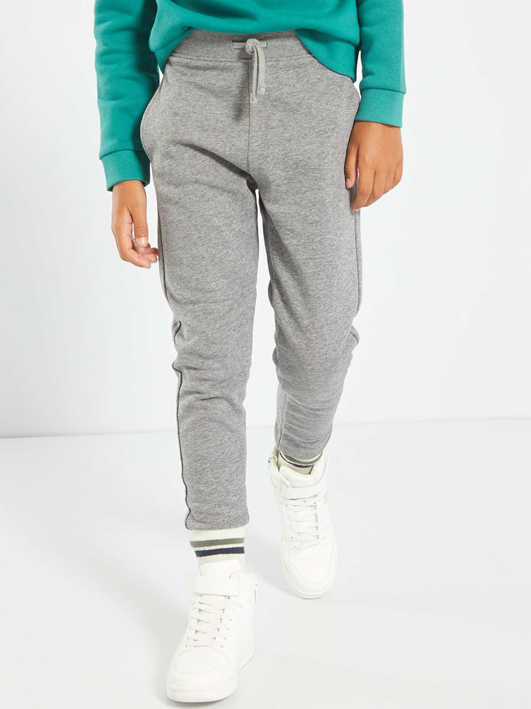 

KIABI Boys Cotton Jogger Trouser, Grey