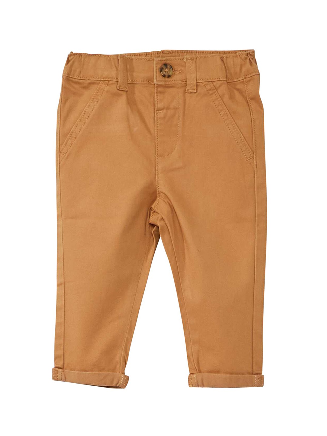 

KIABI Boys Cotton Mid Rise Chinos Trouser, Beige