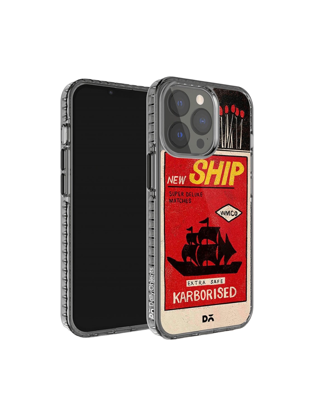 

DailyObjects New Ship Matchbox Printed Impact Resistant iPhone 13 Pro Max Phone Case Cover, Red