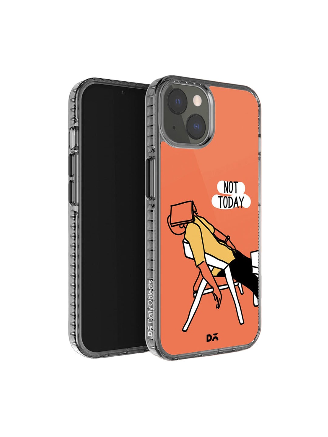 

DailyObjects Not Today Printed iPhone 14 Phone Case, Orange