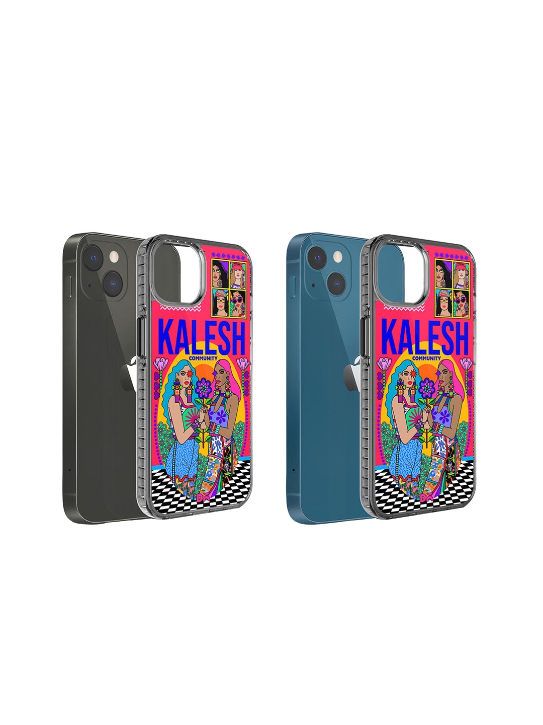 

DailyObjects Stride 2.0 Kalesh Community Printed iPhone 15 Plus Phone Case Cover, Pink