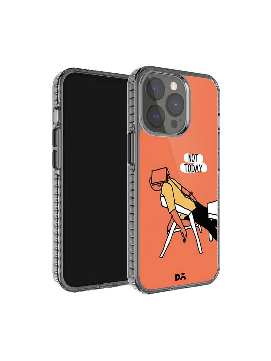 

DailyObjects Not Today Stride 2.0 Impact Resistant iPhone 15 Pro Case Cover, Orange