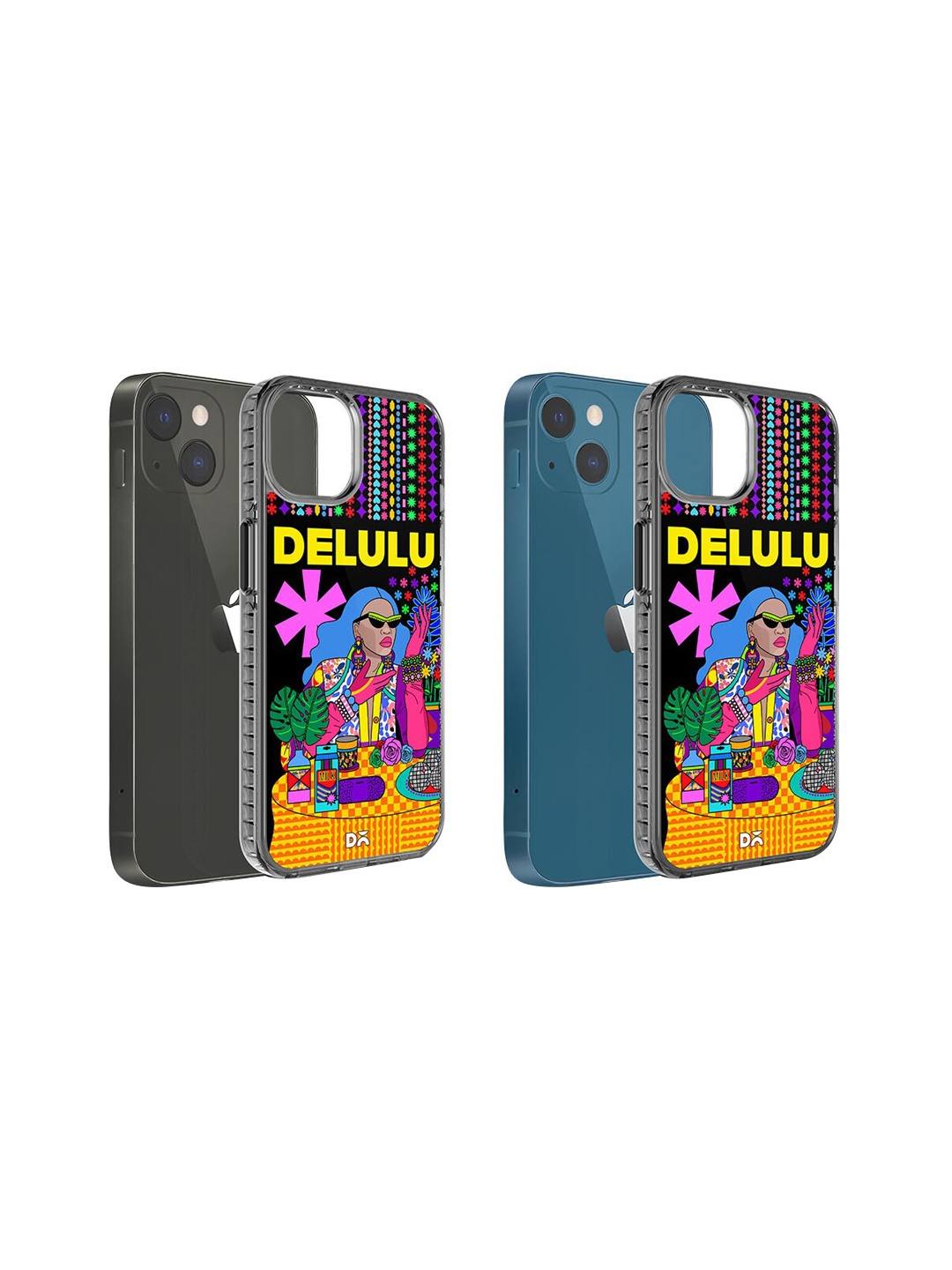 

DailyObjects Printed iPhone 14 Plus Case Cover, Black