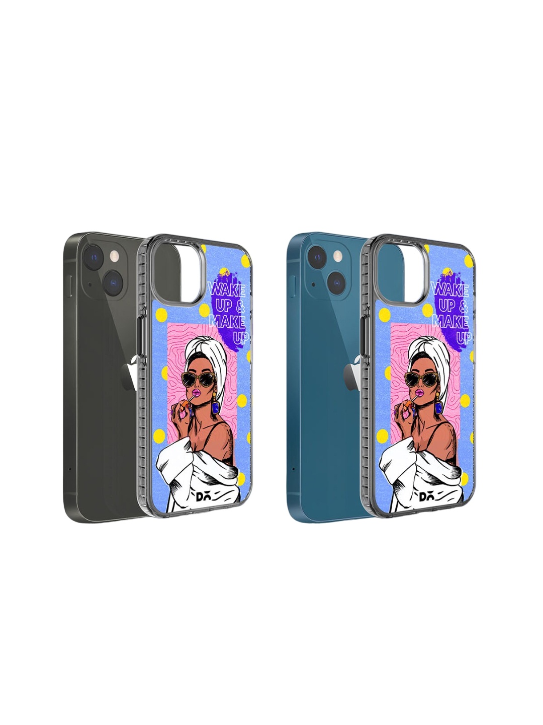 

DailyObjects Printed Impact Resistant iPhone 15 Plus Super Slim Back Case, Black