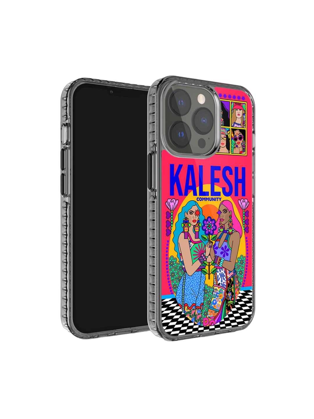 

DailyObjects Kalesh Community Stride 2.0 Printed iPhone 13 Pro Max Case Cover, Pink