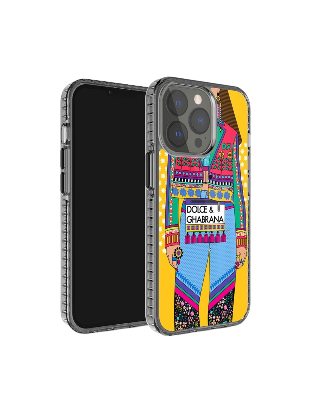 

DailyObjects Graphic Printed iPhone 15 Pro Max Mobile Cover, Yellow