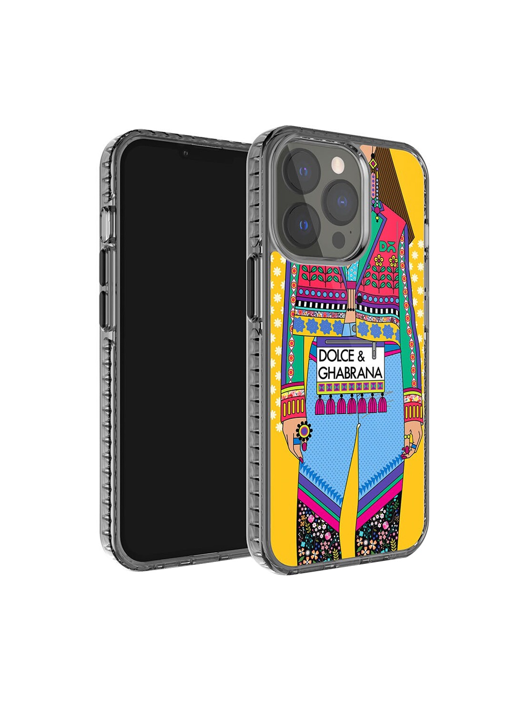 

DailyObjects Overpriced Anxiety Printed Impact Resistant iPhone 15 Pro Case Cover, Yellow